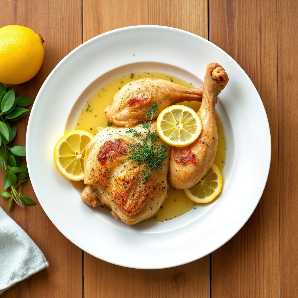Poulet aux citrons et aux herbes