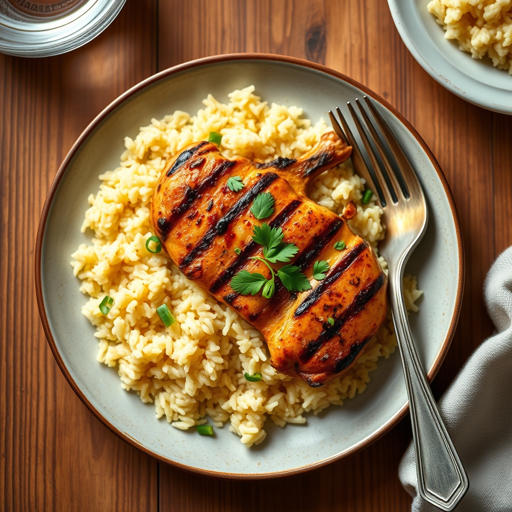 Poulet grillé au lait de coco