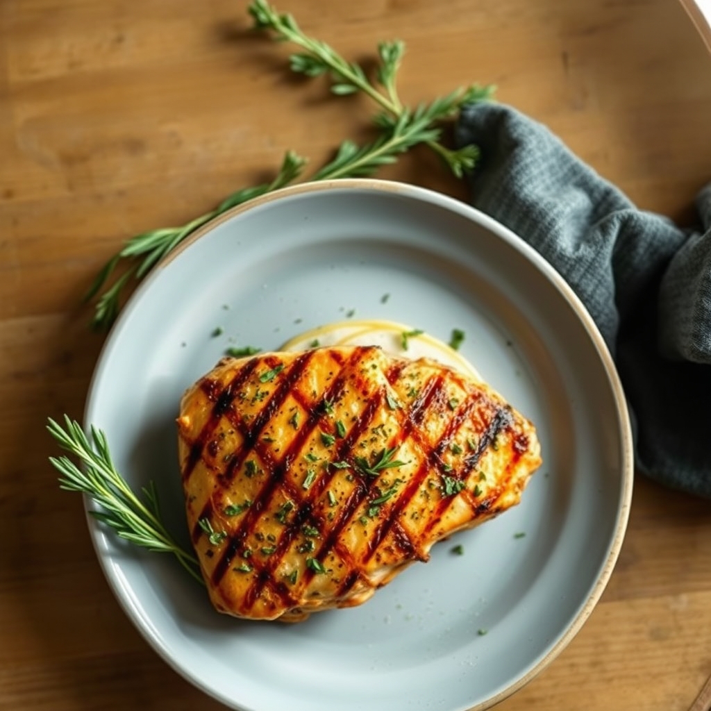 Poulet grillé aux herbes