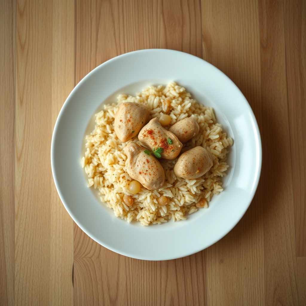 Poulet libanais au riz et aux épices