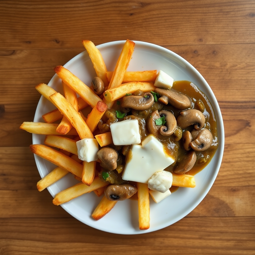 Poutine aux champignons