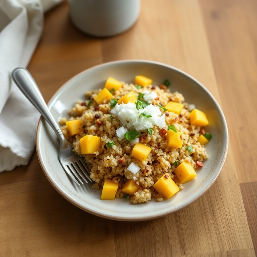Quinoa au coco et mangue