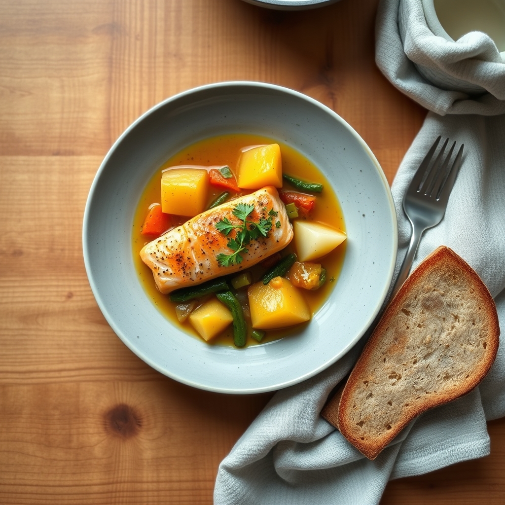 Ragoût de légumes et de poissons