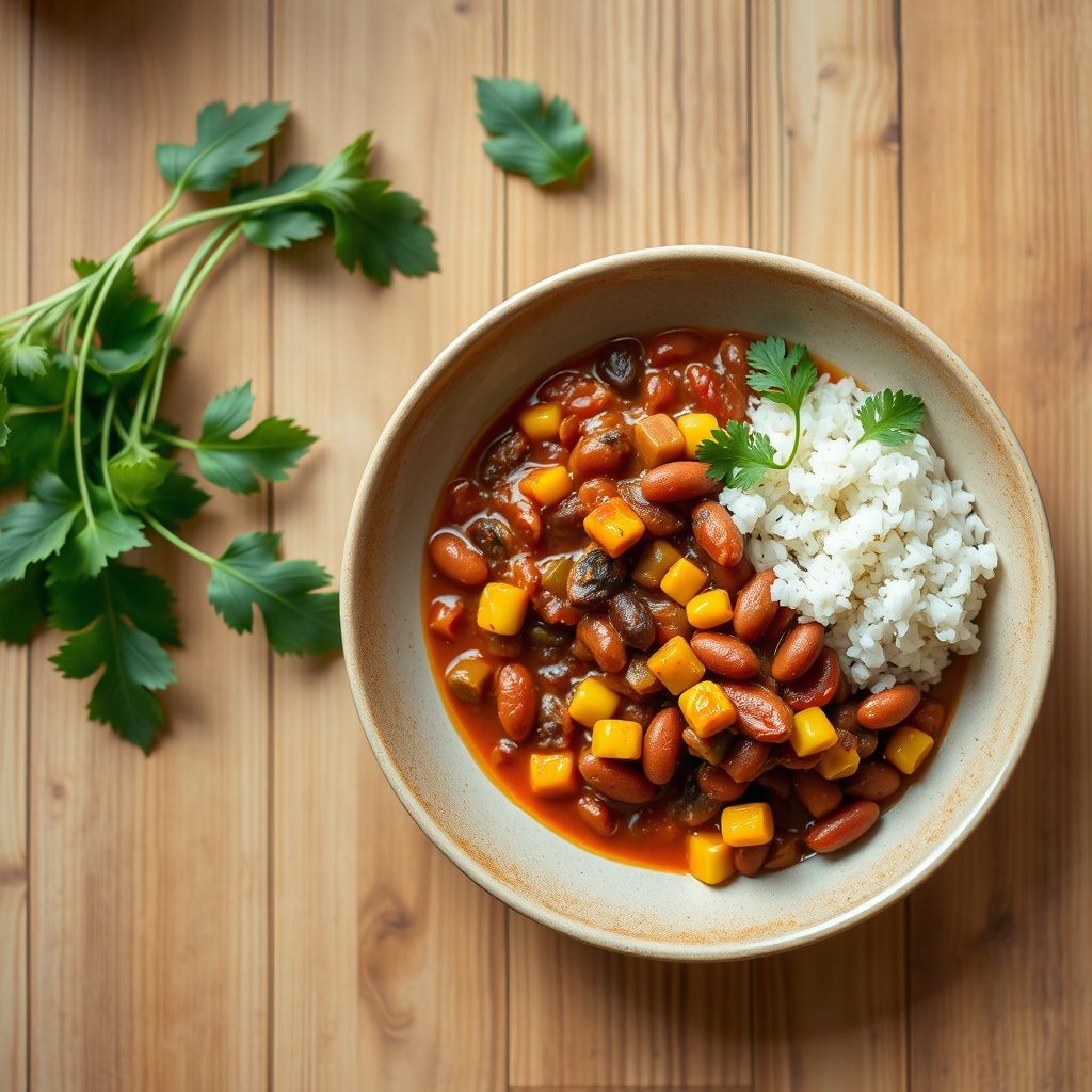 Rajma au maïs et poivron