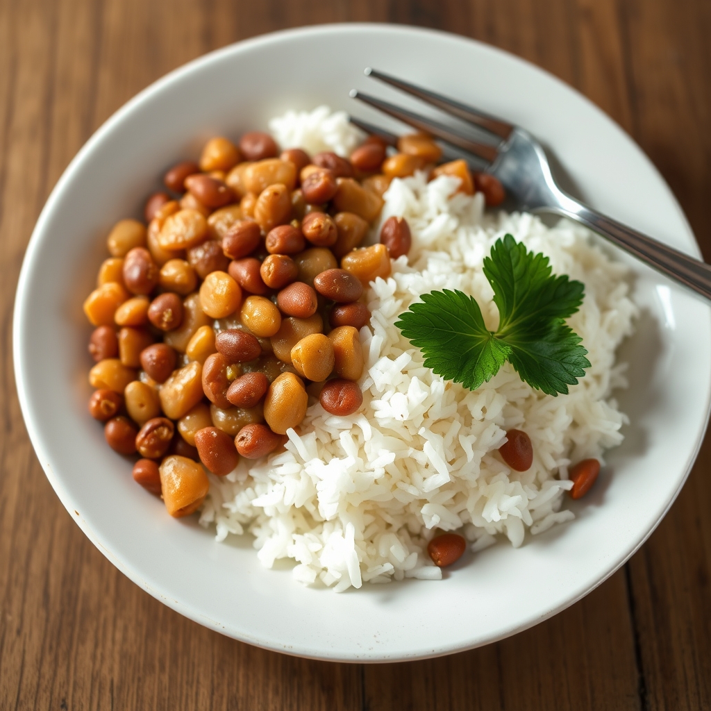 Rice and beans au coco