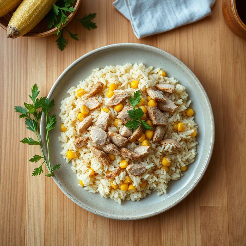 Riz à la dinde et maïs