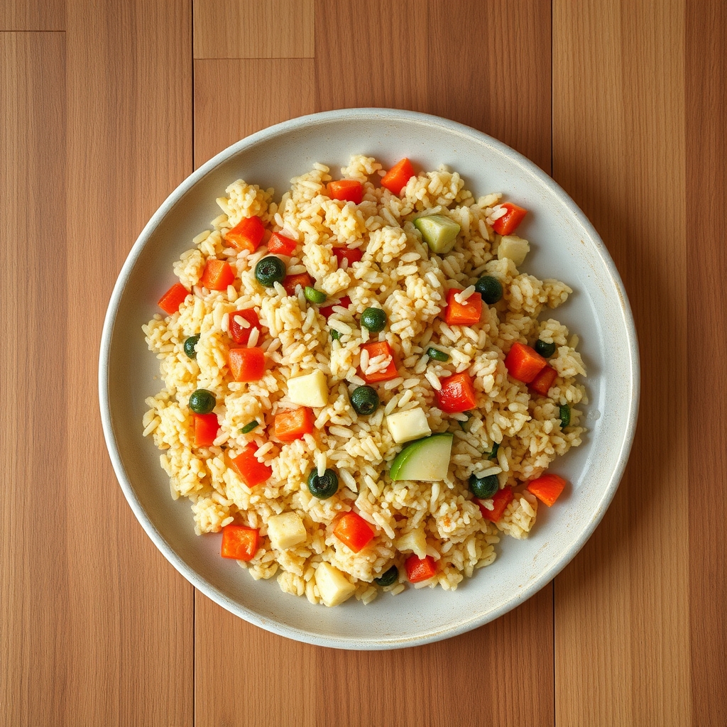 Riz aux légumes et au fromage