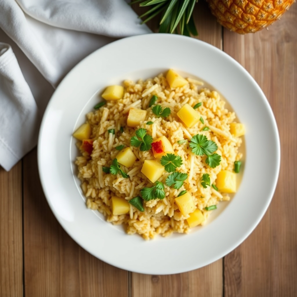 Riz frit à l'ananas