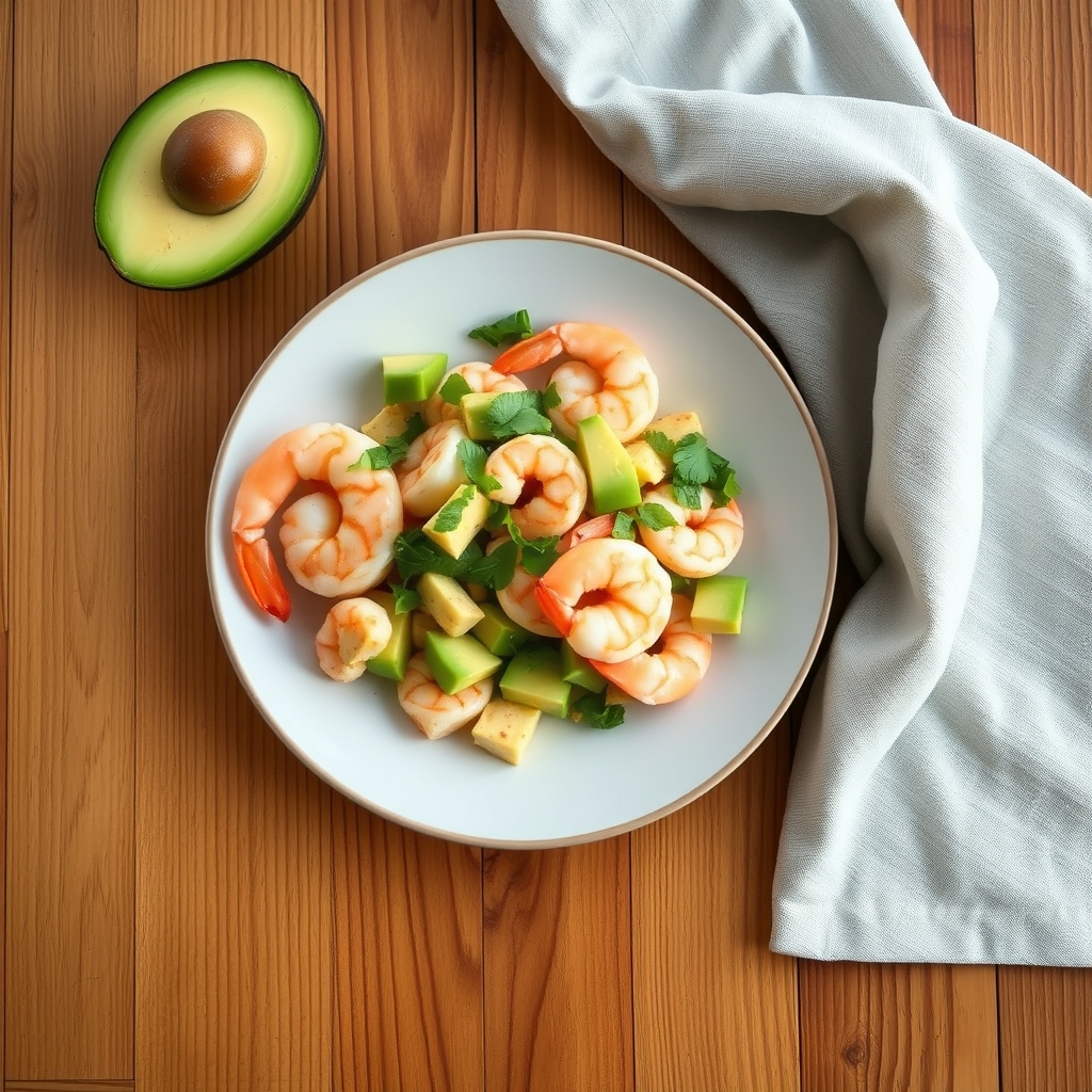 Salade de crevettes et d'avocat
