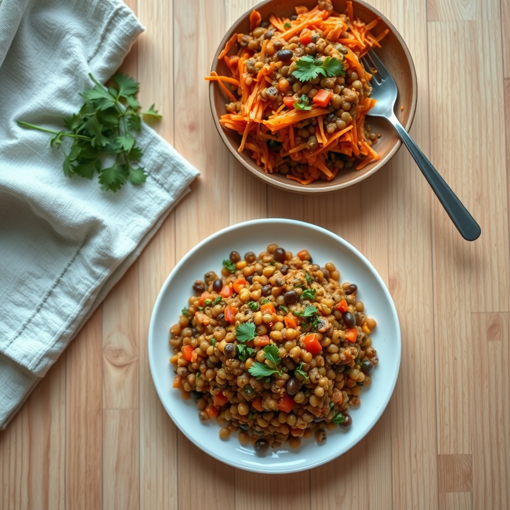 Salade de lentilles marocaine