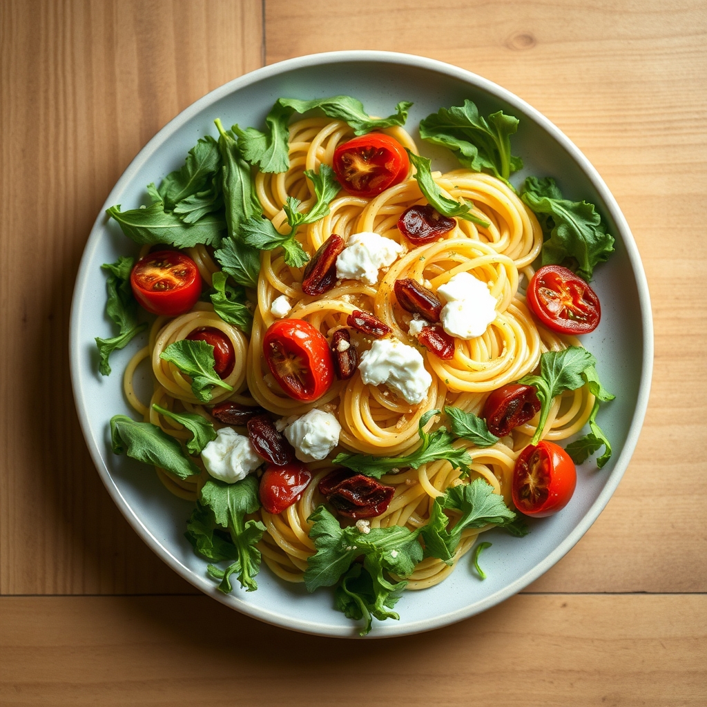 Salade de pâtes à la ricotta et aux tomates séchées