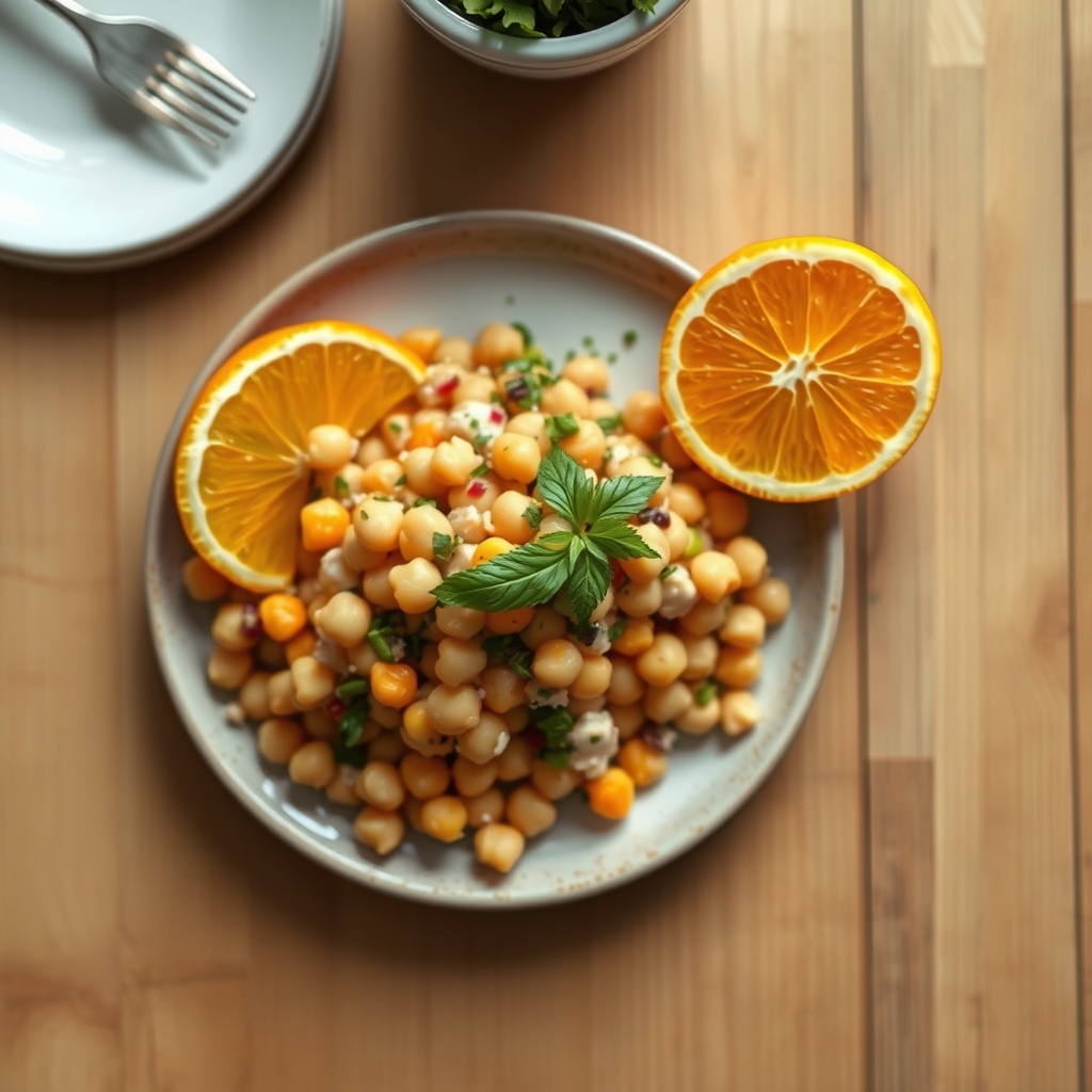 Salade de pois chiches à l'orange