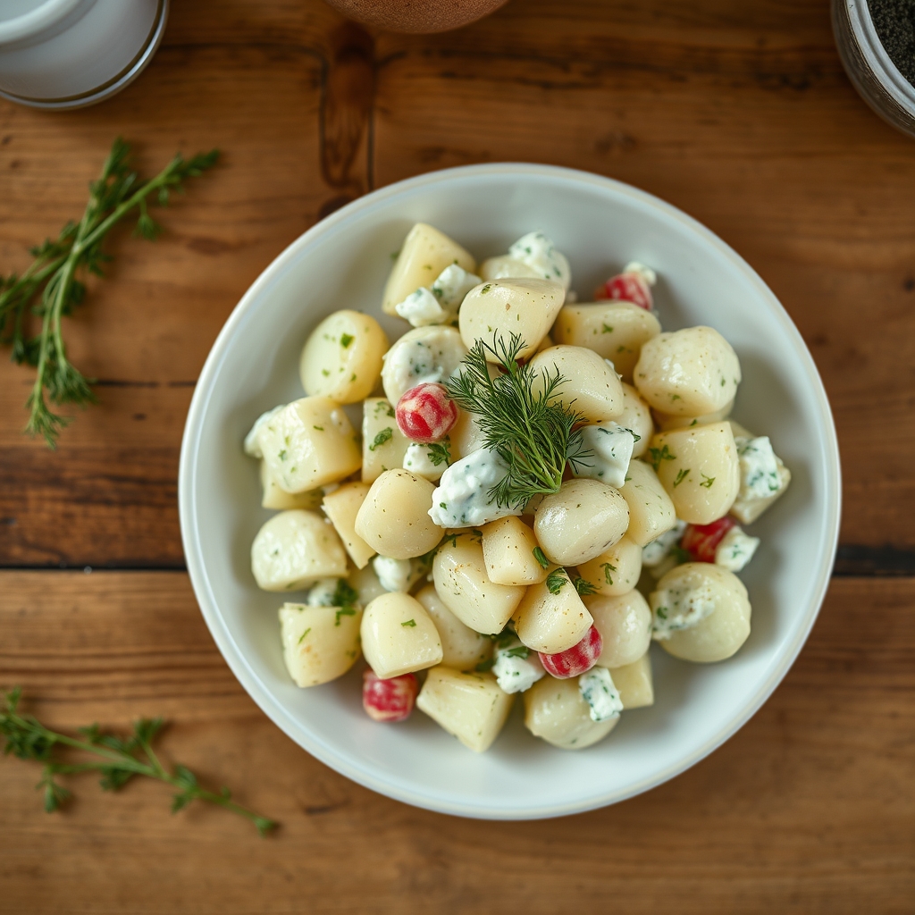 Salade de pommes de terre au yogourt et aneth