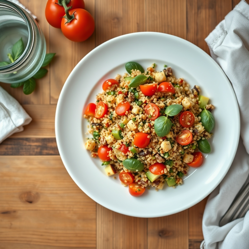 Salade de quinoa et de légumes italiens