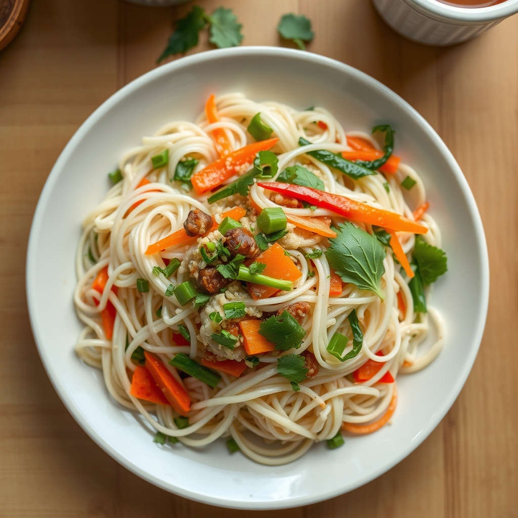 Salade de vermicelles aux légumes