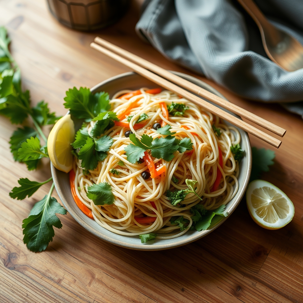Salade de vermicelles thaïe végétarienne