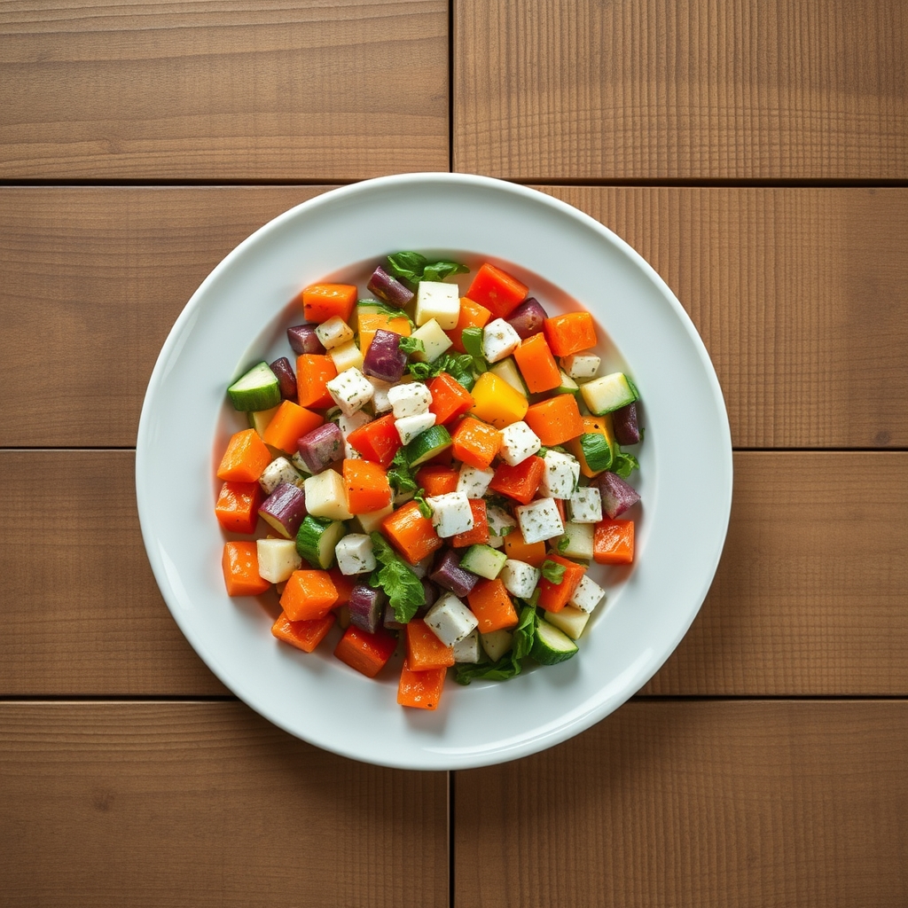 Salade grecque de légumes