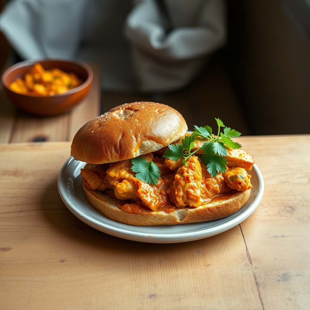 Sandwich de Poulet au Curry