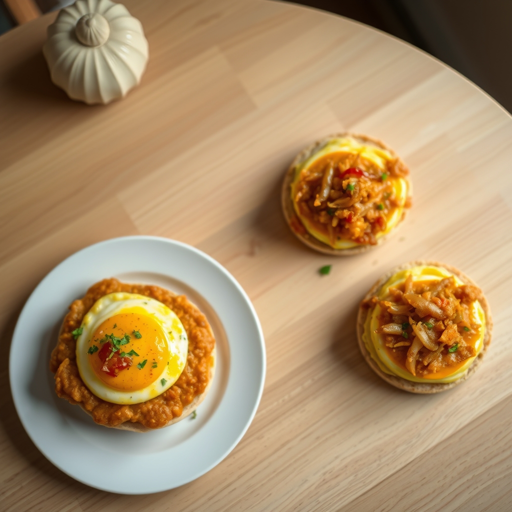 Sandwichs aux oeufs et aux épices