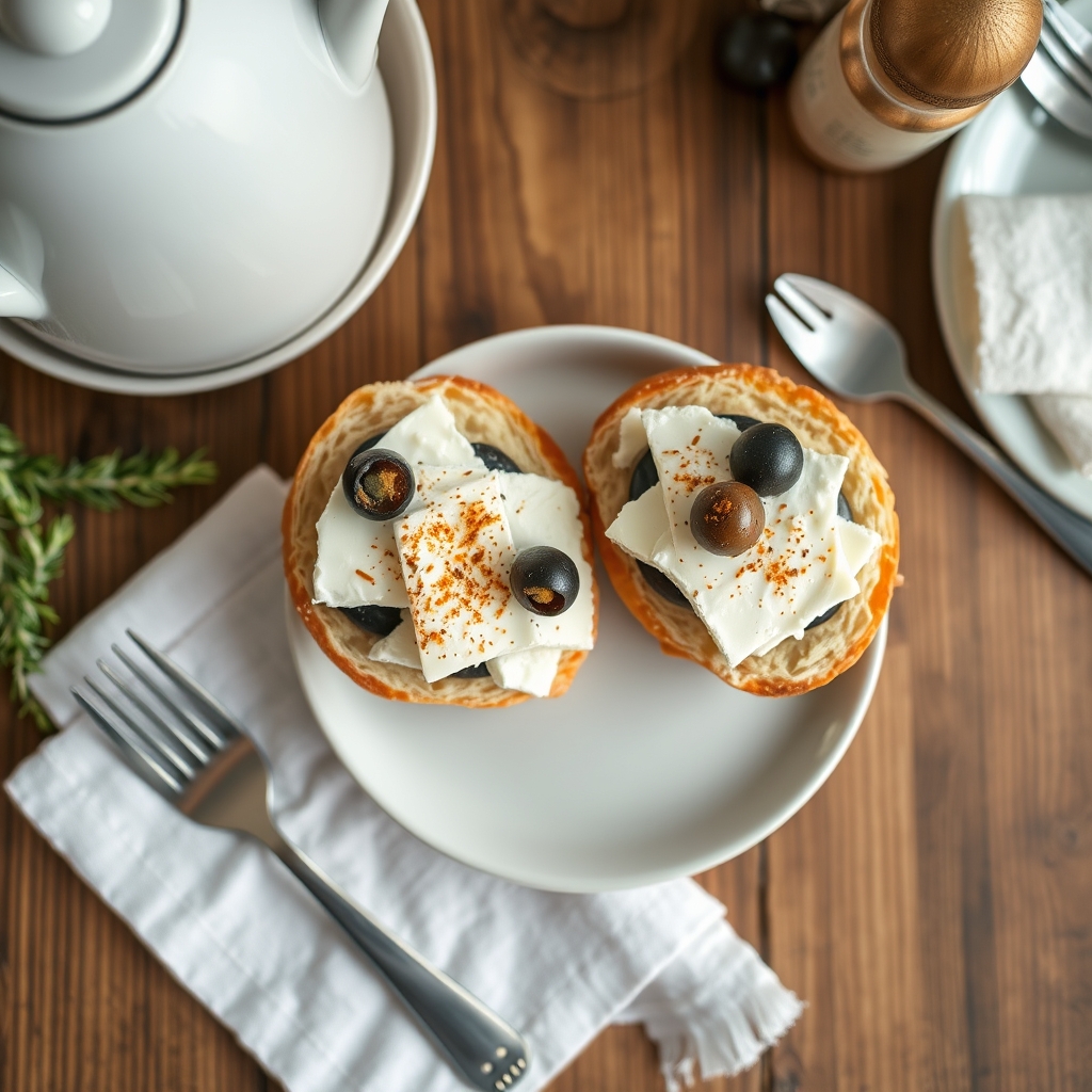 Sandwichs grecs au fromage et aux olives