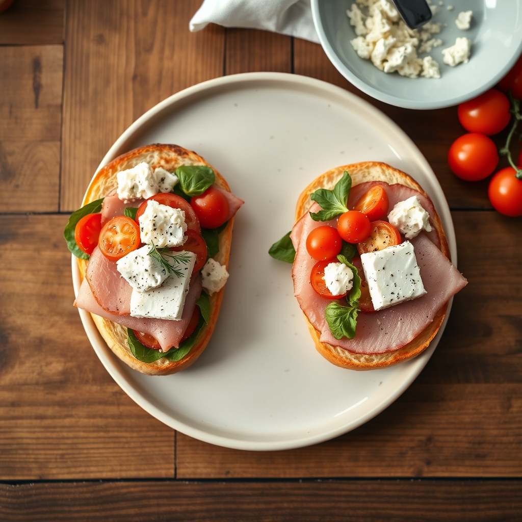 Sandwichs grecs au jambon