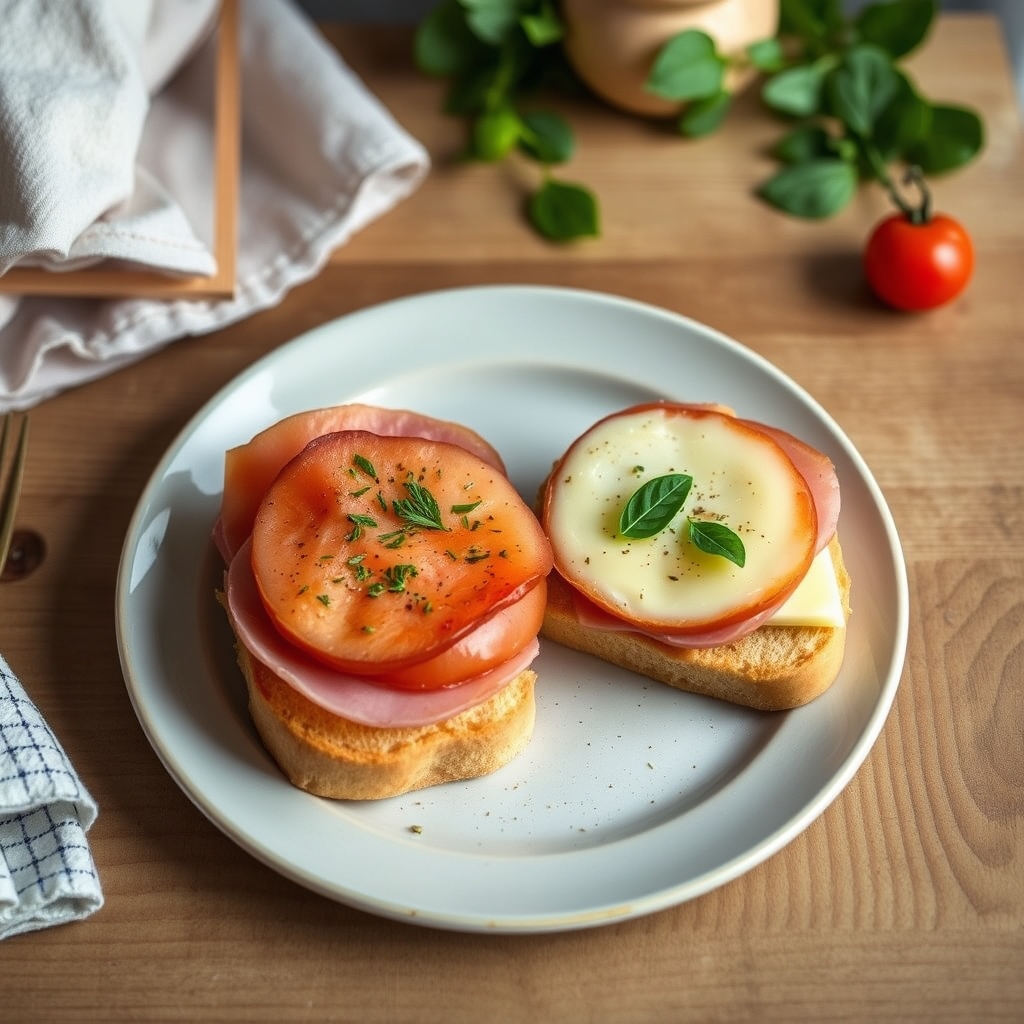 Sandwichs italiens au jambon et au fromage