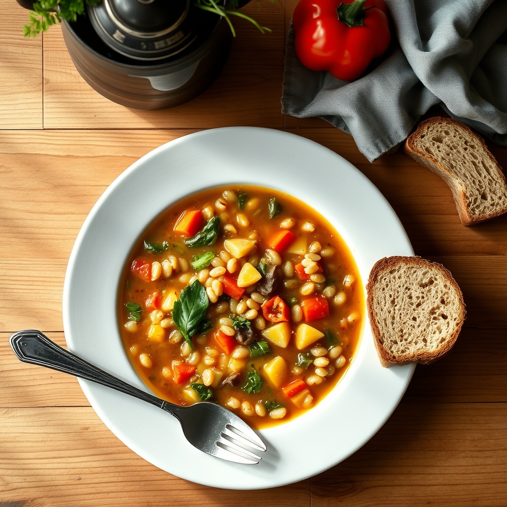 Soupe aux légumes et à l'orge