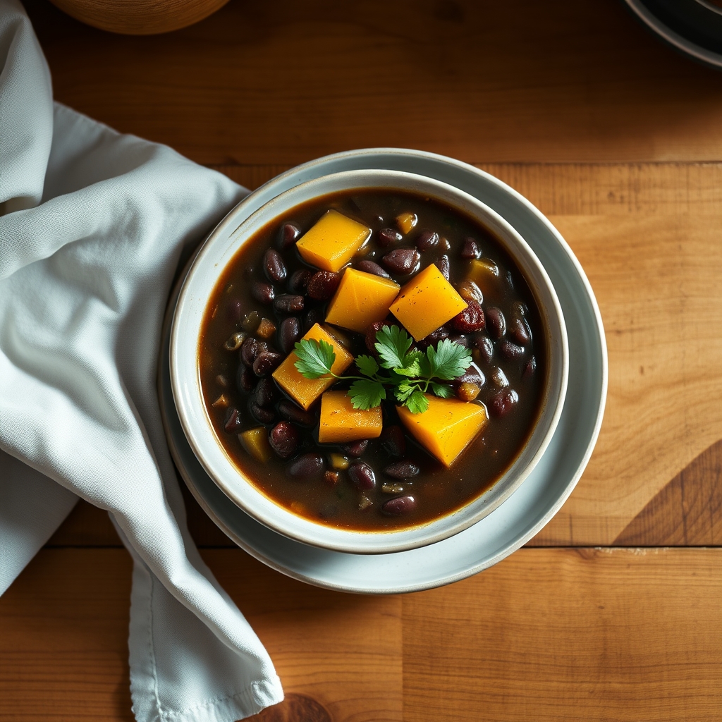 Soupe de haricots et plantain