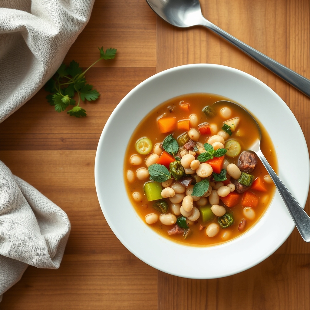 Soupe de légumes aux fèves
