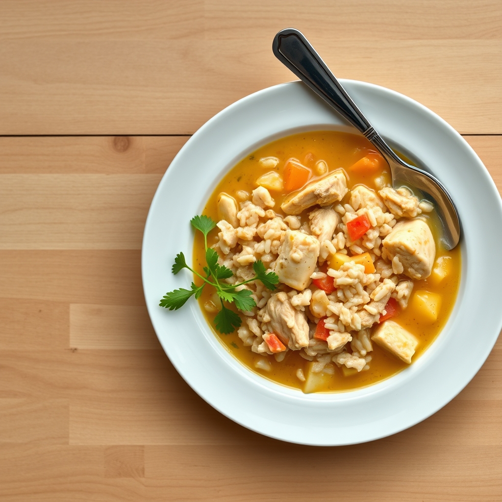 Soupe de riz au poulet