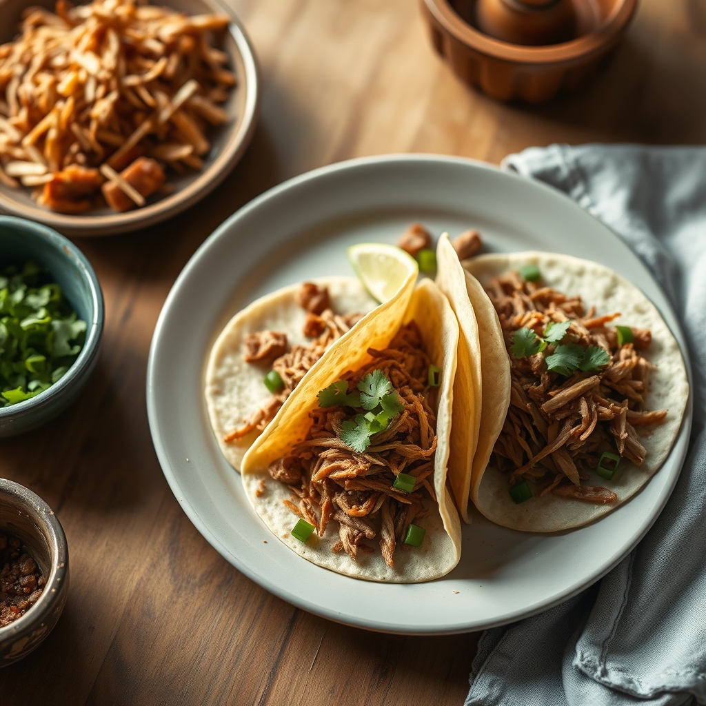 Tacos au porc effiloché