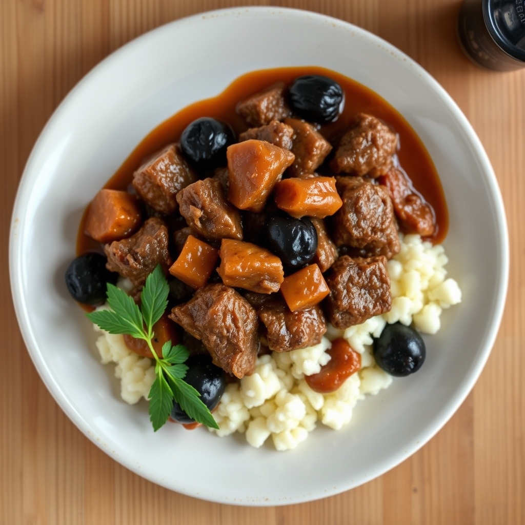 Tajine de boeuf aux pruneaux