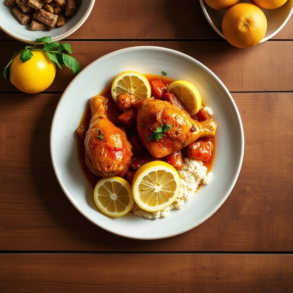 Tajine de poulet aux citrons