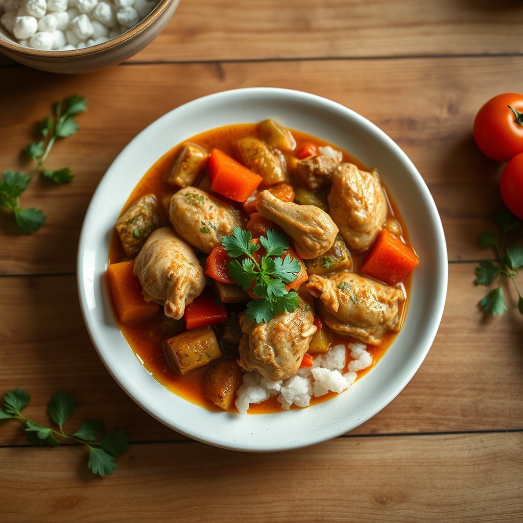 Tajine de poulet aux légumes