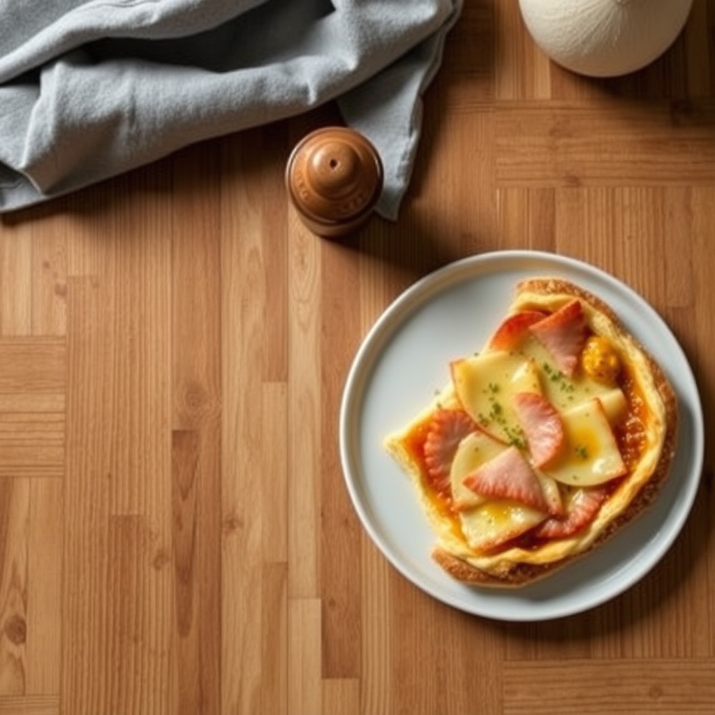 Tartine de jambon et de fromage