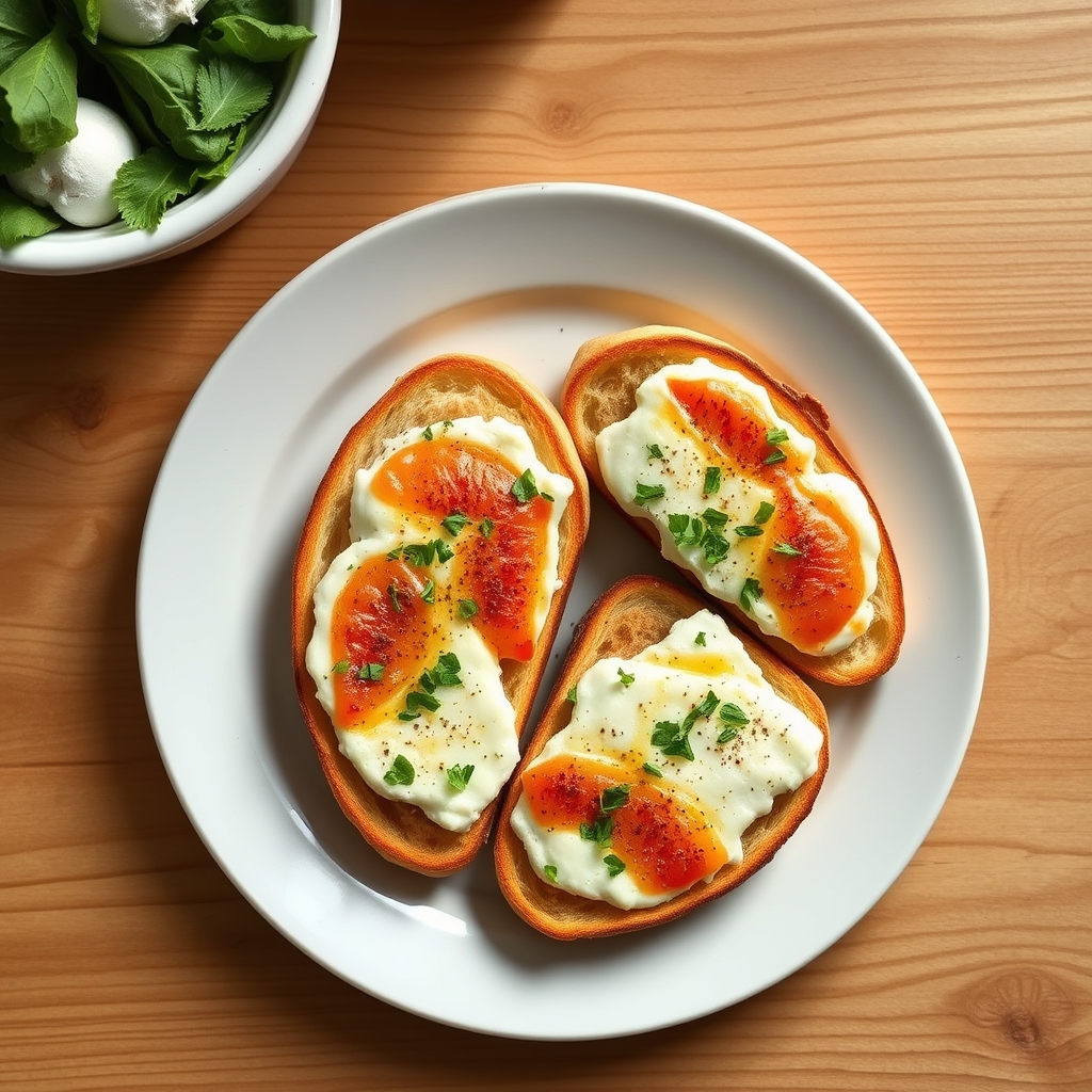 Torradas au fromage frais