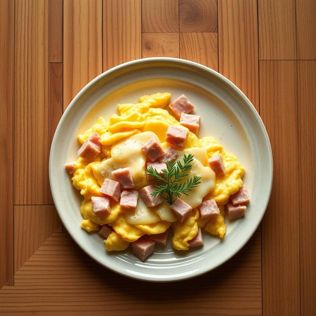 Œufs au jambon et fromage