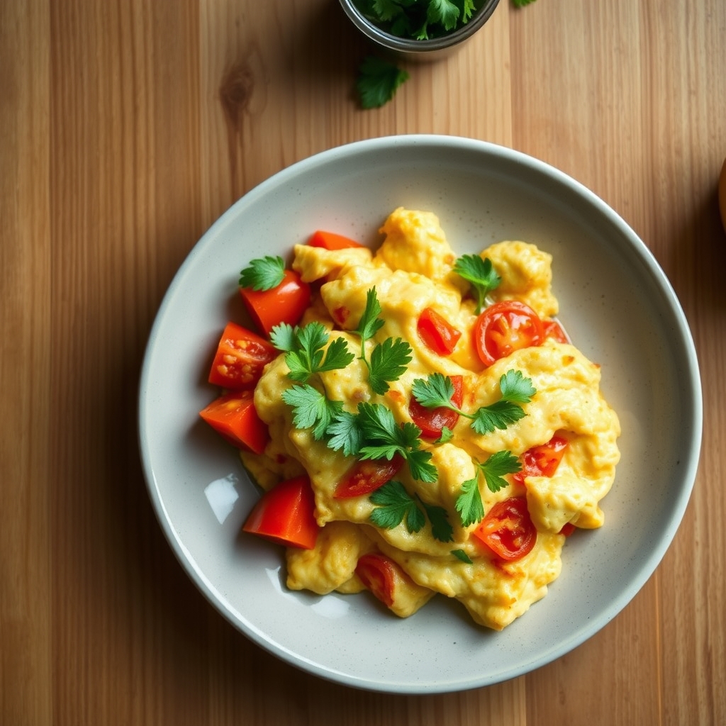 Œufs sautés aux tomates